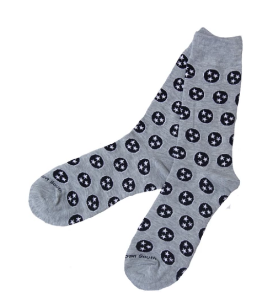 Tennessee Tri Star Socks /Grey
