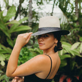 Panama Black/Natural Straw Hat