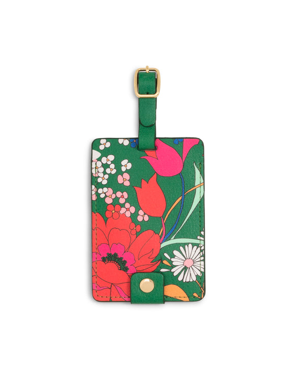 Luggage Tag Emerald Super Bloom