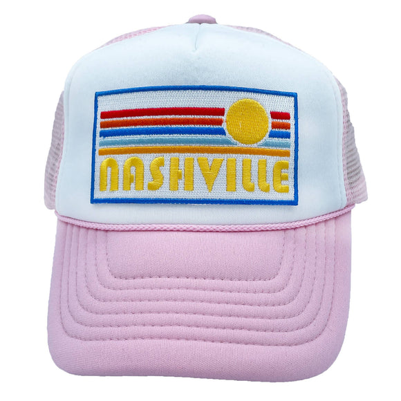 Youth Nashville Trucker Hat Pink