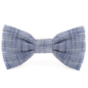 Chambray Dog Bow Tie Standard