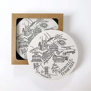 Nashville Tennessee Map Coasters
