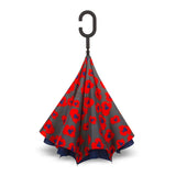 Print Reverse Closing Umbrella: Indigo/Inga