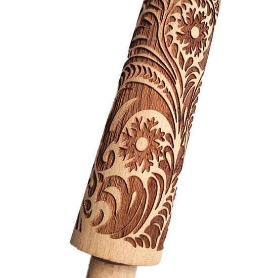 Embossing Cookie Dough Rolling Pin (Leaf)