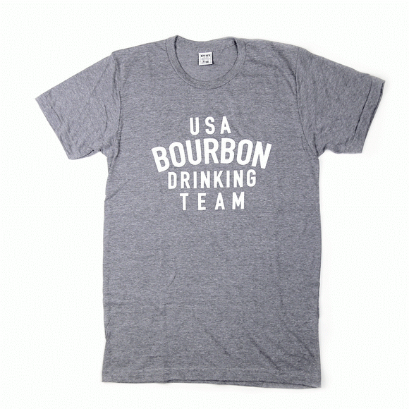 Bourbon Drinking Team T-Shirt (Grey)