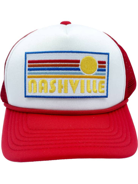 Youth Nashville Trucker Hat Red
