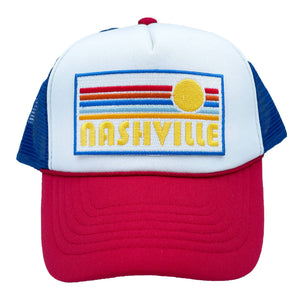 Youth Nashville Trucker Hat Red/Blue