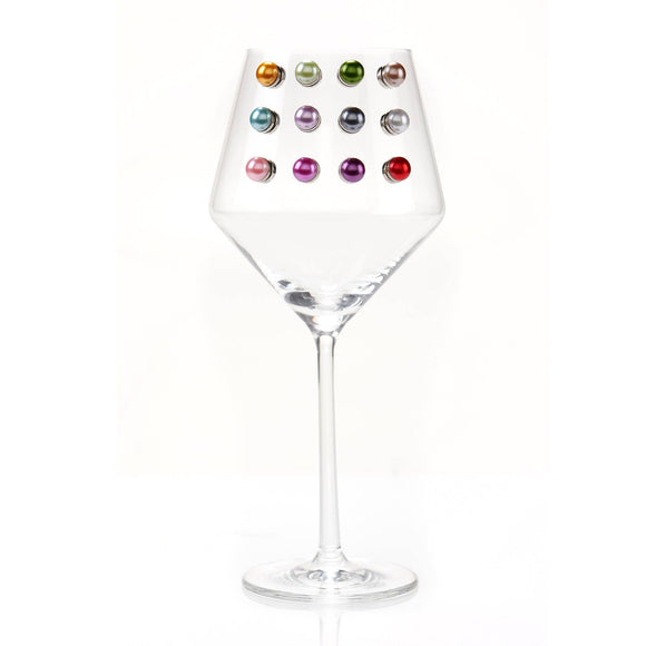 Pearl Wine Glass Charms, Set of 12