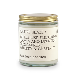 Bonfire Blaze (Whiskey & Chestnut) Glass Jar Candle