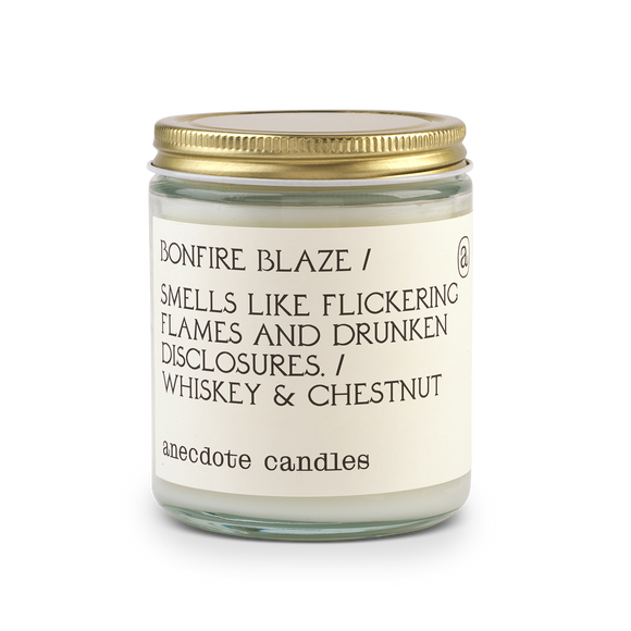 Bonfire Blaze (Whiskey & Chestnut) Glass Jar Candle