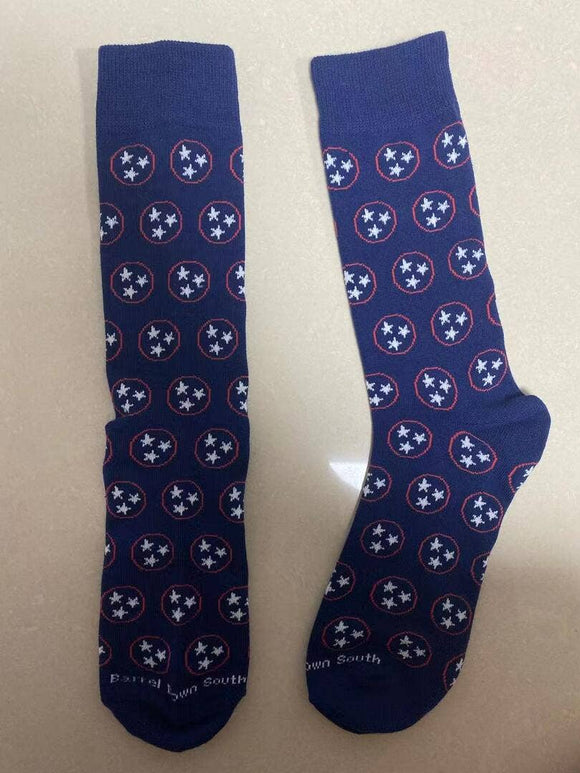 Tennessee Tri Star Socks /Navy