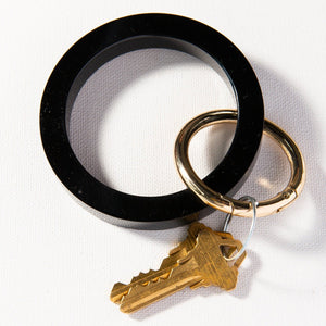 Lucite Key Ring Black