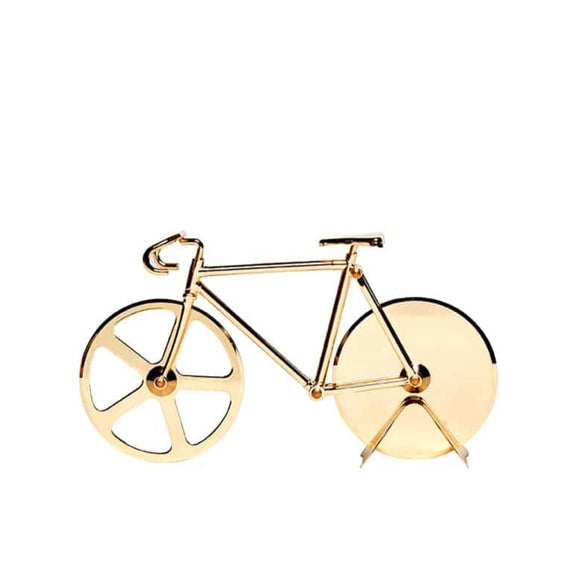 Bicycle Pizza Cutter Gold