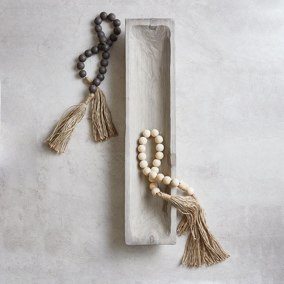 Natural wood blessing Beads with tassel