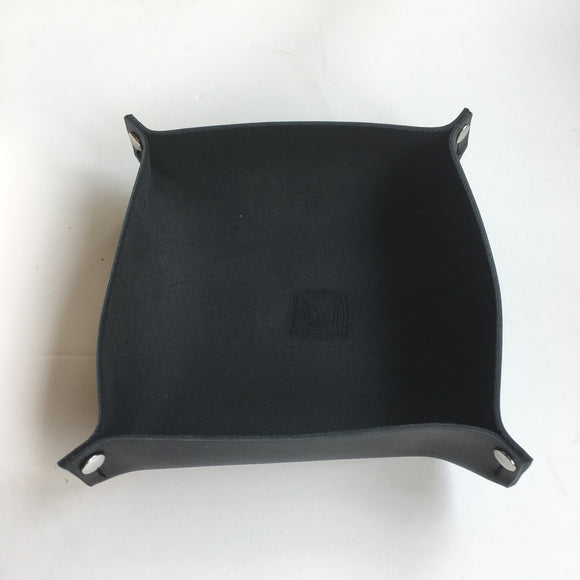 Leather Valet Tray in Black
