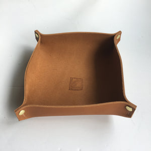 Leather Valet Tray in Sienna