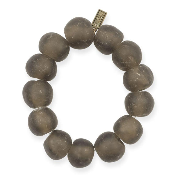Taupe Recycled Large Glass Bracelet