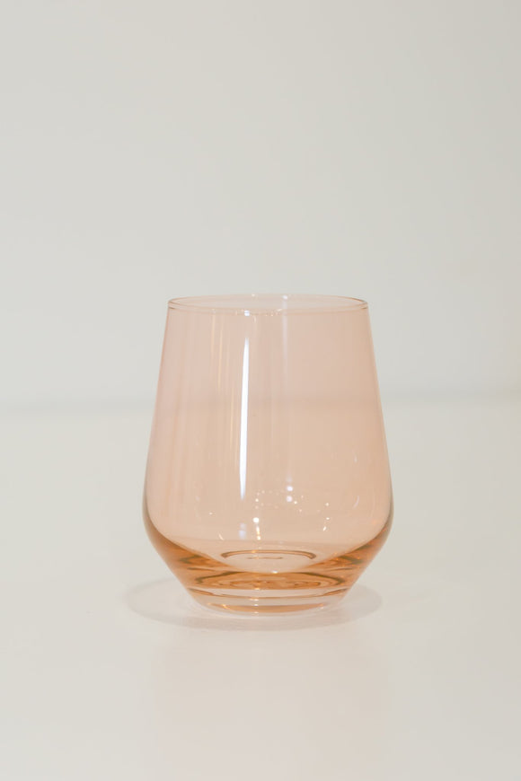 Wine Stemless Set of Two Blush Pink