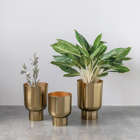 brass pots for indoor plants Metal Planters / Large 11" – Sercy+Co