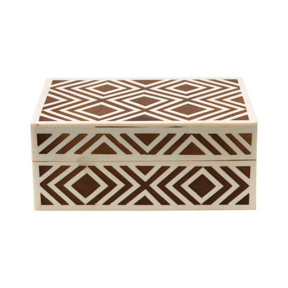 Box with Pattern Inlay / Brown