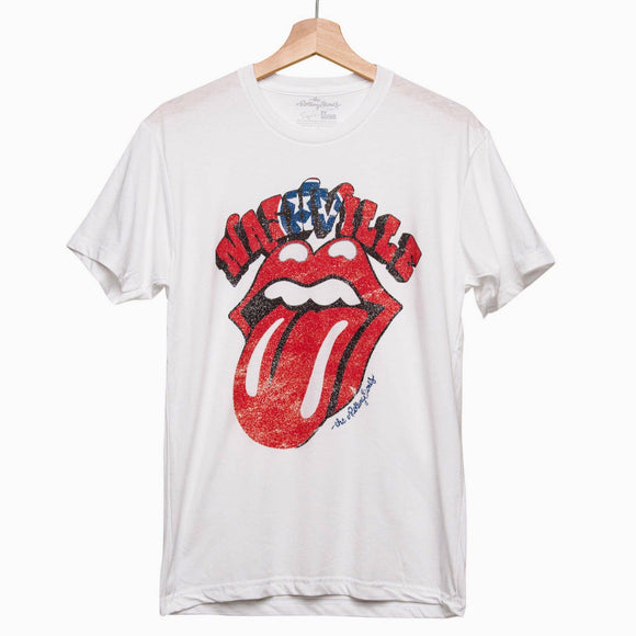 Rolling Stones Nashville Flag Rocker White Tee