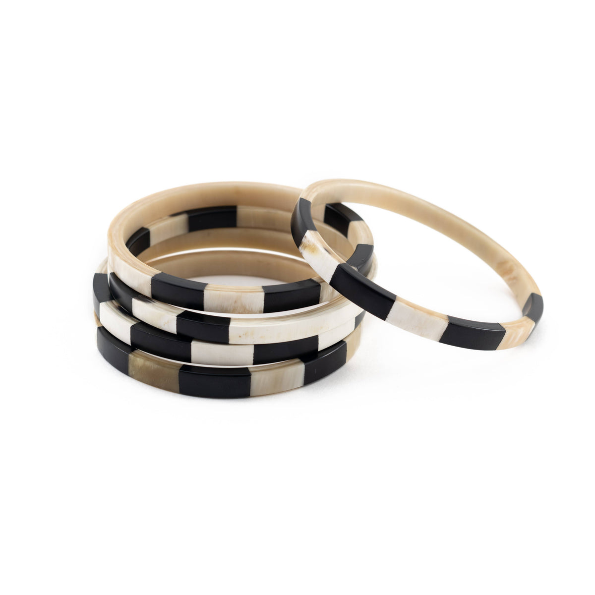 Black and White Tile Bangle Set – Sercy+Co