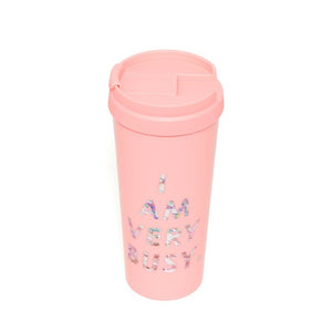 hot stuff thermal mug, I am very busy (pink/holographic)