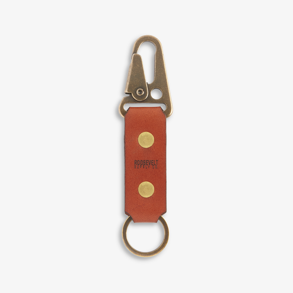Leather keychain brown
