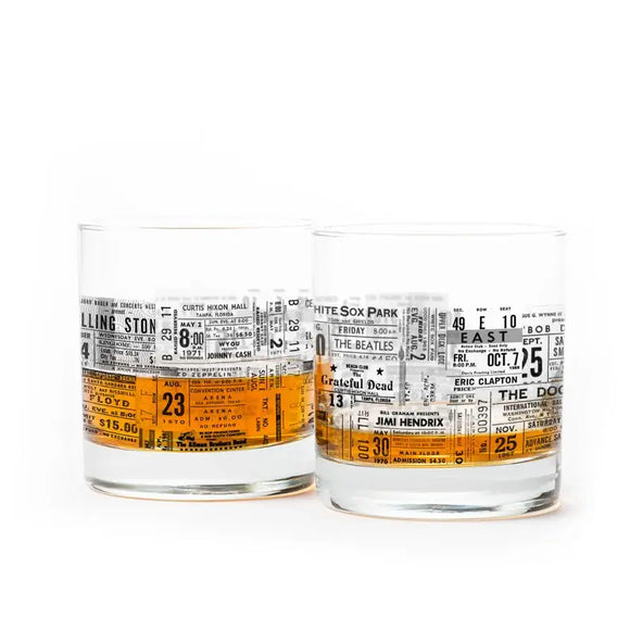 Concert Ticket Whiskey Glass