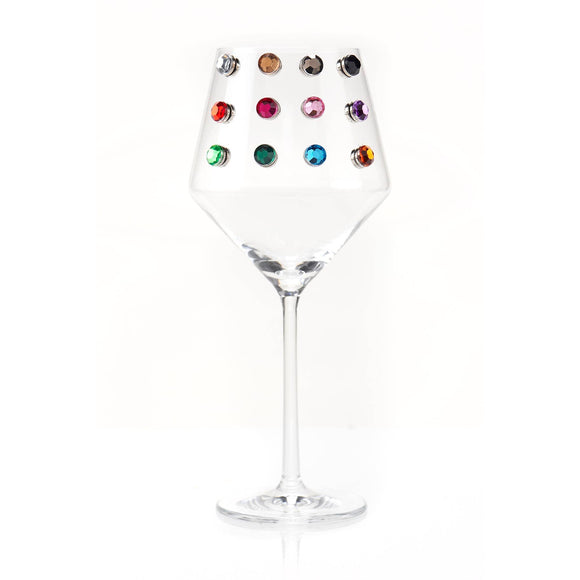 Gem It Up Magnetic Wine Glass Charms, Set of 12