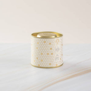 No. 8 Gold Tin Embossed Lid White