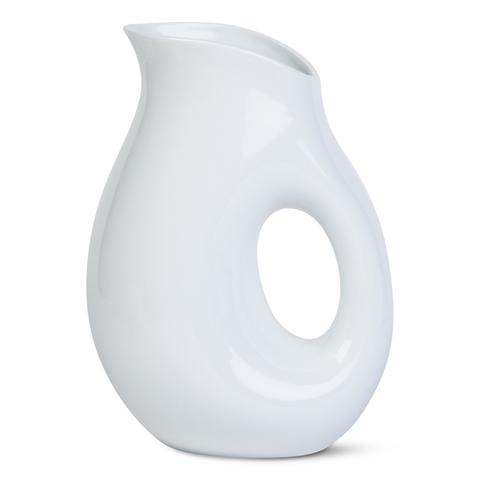 WHITEWARE OVAL PITCHER LG