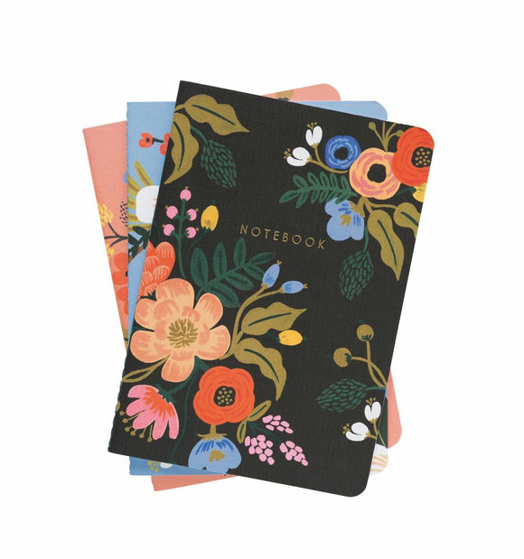 Assorted Set of 3 Lively Floral Notebooks