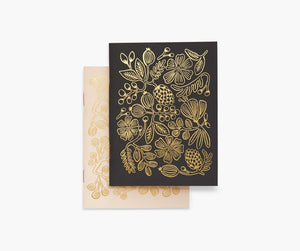 Pair of Two Gold Foil Pocket Notebooks