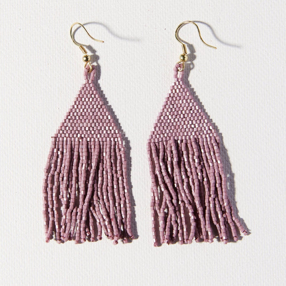 Lilac Luxe Petite Fringe Earings 3.25
