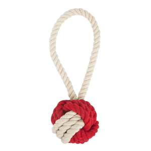 Rope Toy, Small Red/Natural